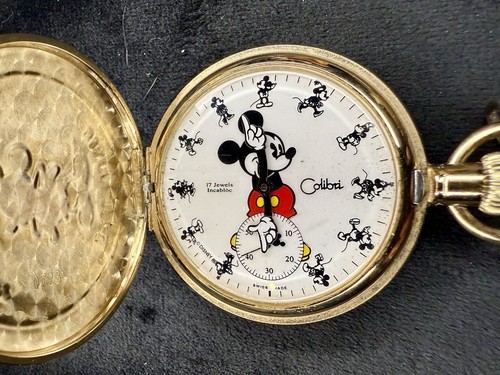 Colibri Disney Mickey Mouse Pocket Watch LE Swiss 17 Jewels Mechanical Working - Picture 5 of 9