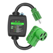 Surge Protector 50 Amp to 110 Volt RV Adapter Cord with 15M/50F Standard