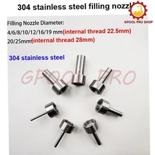 Replacement Filling Nozzle for Semi-Auto Liquid Paste Filler 4/6/8/10/12mm 1Pc