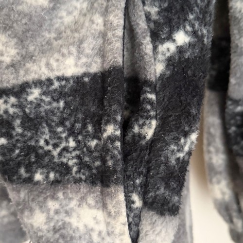 Damart Wolf Print Fleece Size 18/20 Vintage Black Grey Zip Up Jacket - Picture 4 of 13