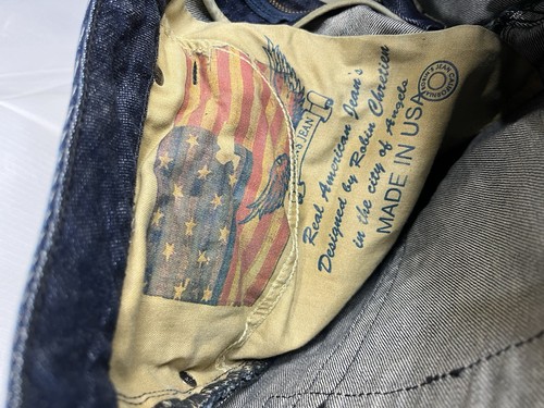 Men's Robin's Jeans Short Flap Distressed Size W36 x 35L NEW With Tags - Picture 8 of 9