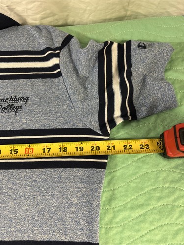 Vintage Champion Lynchburg College Poloshirt Herren L blau gestreift 80er - Bild 23 von 24