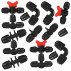 20 Pcs Drip Irrigation Hose Connectors Plastic Fittings for Garden Hose Lines
