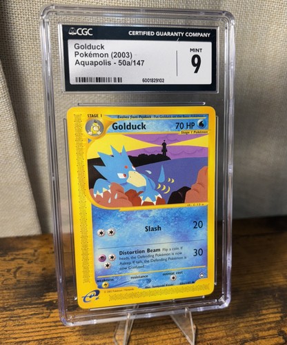 Tarjeta Pokémon CGC 9 como nueva Golduck 50a/147 eReader Aquapolis 2002 de colección - Imagen 1 de 4