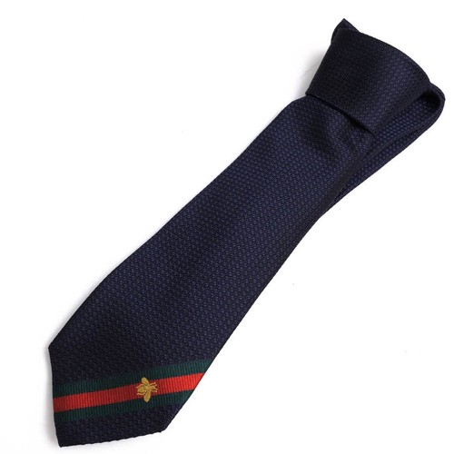 GUCCI Rare tie Blue all-over pattern silk from japan J2966 - Picture 15 of 24