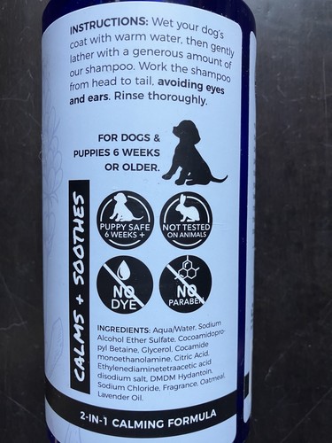 Precious Tails Pet Dog Oatmeal Lavender 2-in-1 Shampoo & Conditioner BIG 33.8 oz - Picture 3 of 4