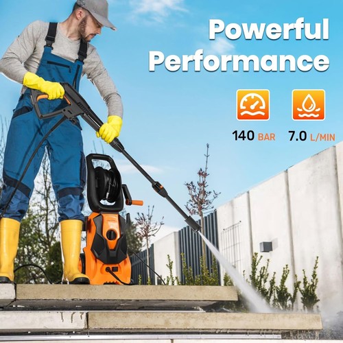 Guryon Pressure Washers 1800W,140Bar, Jet Washers Pressure Washers S2-397 30 Day - Picture 6 of 12