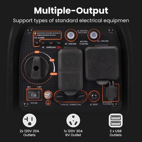 3.5KW Super Quiet Compact Portable Suitcase Inverter Generator Lightweight - Picture 10 of 16