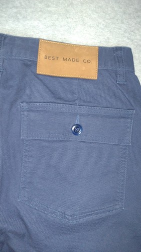 NWT Best Made Co. Double Knee Canvas Work Pants Mens 32x32 Navy Blue STY B2169 - Picture 3 of 13