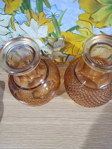 Flower Rooting Amber Vases Beautiful - Picture 2 of 5