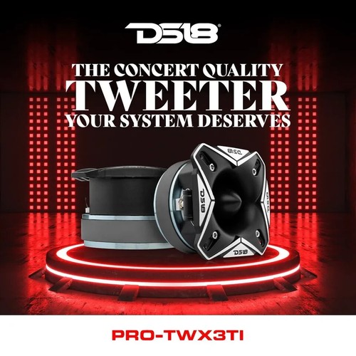 Par de tweeters DS18 3,8" Super Bullet 1000 vatios 1,5" aluminio 4 ohmios VC PRO-TWX3TI - Imagen 6 de 10