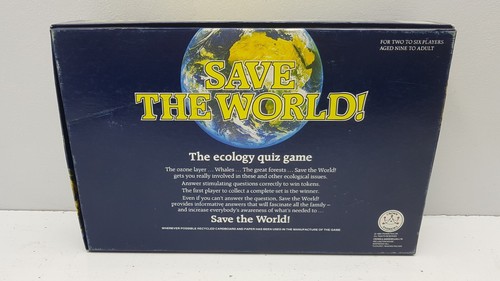 Save The World Board Game The Ecology Quiz Game 1989 UK by Crown & Andrews - Picture 5 of 11