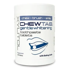 Chewtab Toothpaste Tablets, Gentle Whitening Peppermint 180 Count Refill
