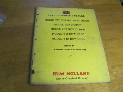 New Holland Service Parts Catalog #7717-4 Models 717 727 737 741 742