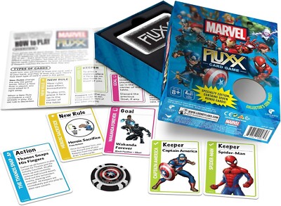 Looney Labs Marvel Fluxx Specialty Edition Card Game Open Box
