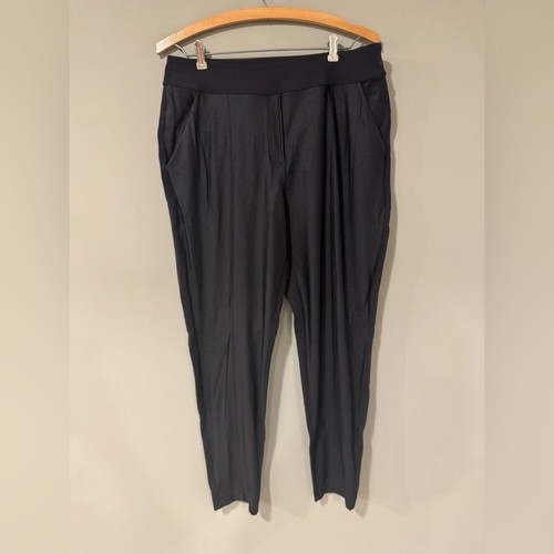 Lululemon Women Pants Black Shine Trouser High Rise with Pockets Size 8 - Picture 1 of 7