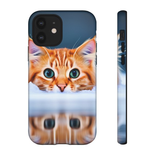 Funda de teléfono diseñada a mano con reflejos de gato para iPhone Samsung Google Pixel - Imagen 67 de 173