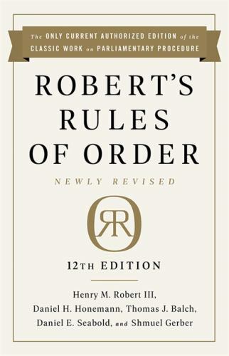 Roberts Ordensregeln neu überarbeitet, 12. Auflage