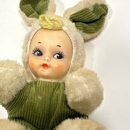 Vintage Knickerbocker Bunny Cuddles Rabbit Green Easter Bunny - Picture 15 of 17