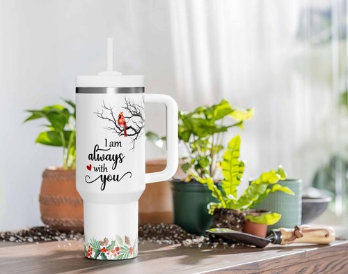 Cardinal Tumbler, A Big Piece Of My Heart Lives In Heaven 40oz Tumbler 5D Printe - Imagen 4 de 9