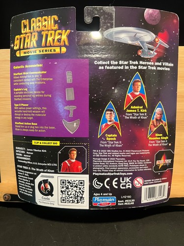 Admiral James T Kirk Playmates Star Trek II The Wrath of Khan New Sealed - Picture 3 of 3