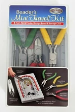 Bead Buddy Beaders Mini Travel Kit 5 Tools Design Board and Case