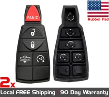 Lot of 2x New Replacement Keyless Key Fob Rubber Button Pad for RAM 2013 - 2019
