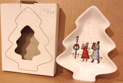 STUDIO NOVA Christmas Shoppers Tree Dish Candy-Nuts Spoon Rest, Etc.6+1/4" x 5" - Picture 5 of 6