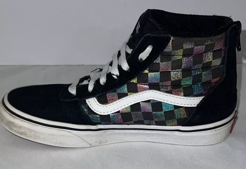 Kids Rainbow Vans High Top Sneaker size 2 - Picture 6 of 10