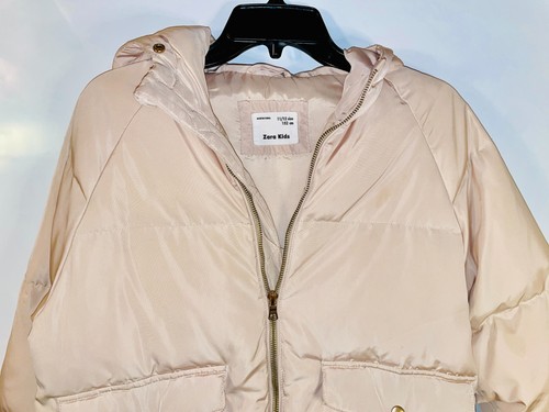 Zara Kids Size 11/12 Girls Light Pink Size Winter Fall Puffer Coat Jacket 152CM - Picture 2 of 10