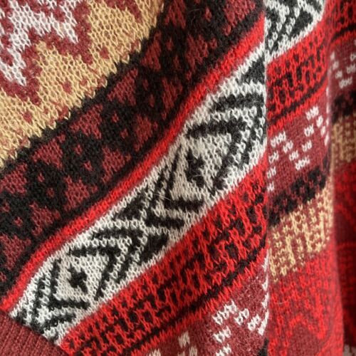 Tucker & Tate Girls XL 14/16 Open Front Sweater Hooded Red Southwestern Design - Picture 7 of 9