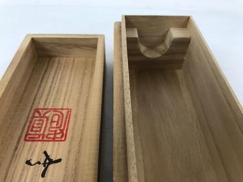 Japanese Wooden Hanging Scroll Box Vtg Kakejiku Hako Inside Length 61.1cm SB298 - Picture 9 of 12