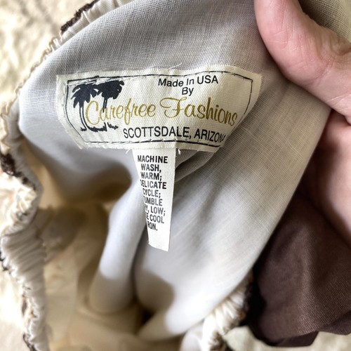 Vintage 70s Carefree Fashions Patchwork Skirt Floral Boho Hippie Prairie Calico - Picture 7 of 7