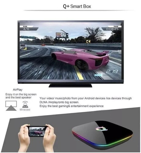 Android Smart TV Box Q Plus 12.0 WiFi 5G 8K QuadCore 8GB + 64GB Rom Full HD Ram - Foto 5 di 8