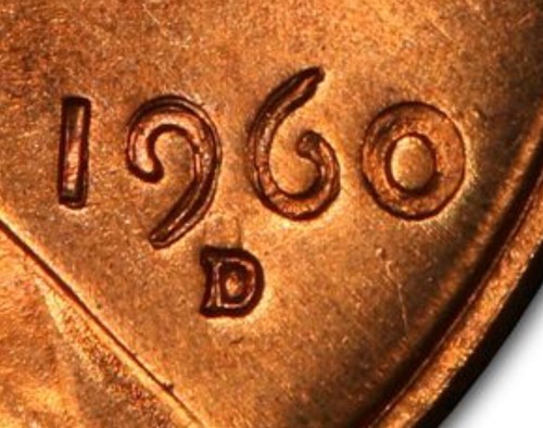 1960-D/D Small / Large Date Lincoln Cent PCGS MS64RD — Tough Overdate - Picture 5 of 5