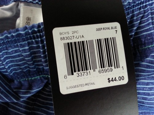 NEW NWT Hurley Swim Shorts Royal Blue Boys Size 7 - Picture 2 of 7