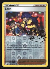 Pokemon Leon 134/159 Crown Zenith Signature Reverse Holo Rare NM