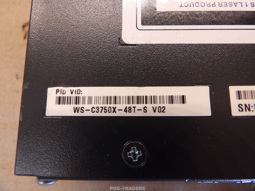 Cisco WS-C3750X-48T-S V02 48x Gigabit Managed Network Switch - INCL C3KX-NM-1G - Zdjęcie 10 z 12