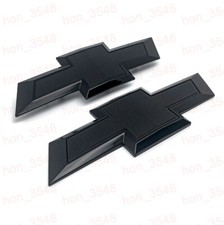 New Black Front & Tailgate Bowtie Emblem For 2016 - 2018 Silverado 1500 Colorado