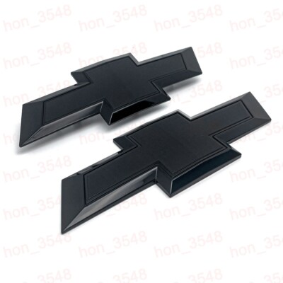 New Black Front & Tailgate Bowtie Emblem for 2016 - 2018 Silverado 1500 Colorado