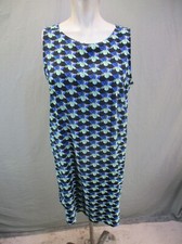 Halogen Size M Womens Multicolor Boat Neck Sleeveless Maxi Shift Dress 954