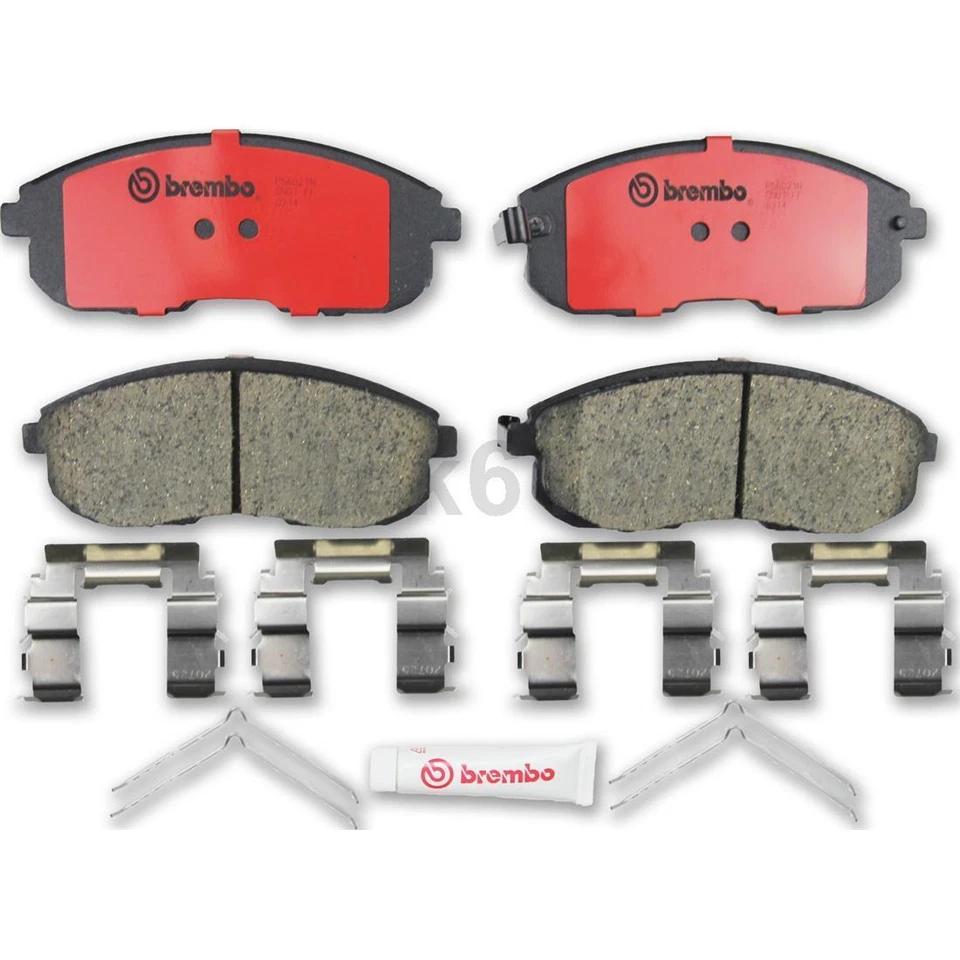 Juego de pastillas de freno Brembo de cerámica delanteras traseras 2X para Nissan Sentra 2002-2006 Foto 2 de 3