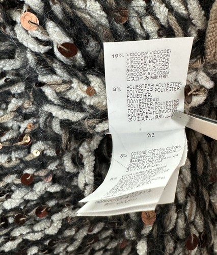 Women's Brunello Cucinelli Dazzling Sequin Cardigan Oversized Hooded Size M - Bild 14 von 20