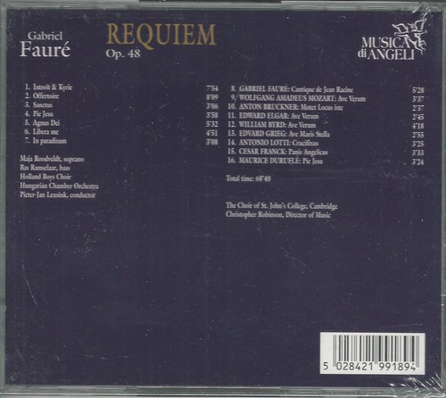 Music CD Faure Requiem Sealed - Imagen 2 de 2