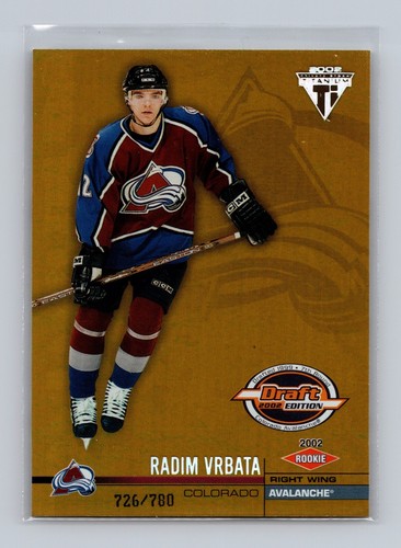 2001-02 Pacific Private Stock Titanium Draft Edition /780 Radim Vrbata Rookie - Picture 1 of 1