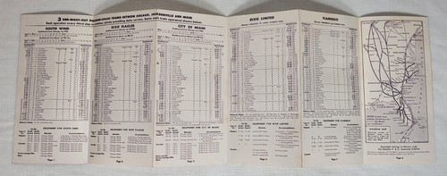 Atlantic Coast Line Railroad Florida & South Western Trains Condensed Schedule - Picture 3 of 3