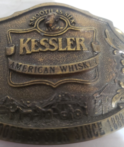 Hebilla de cinturón de whisky americano Kessler vintage 1993 edición limitada hecha en EE. UU. - Imagen 2 de 5
