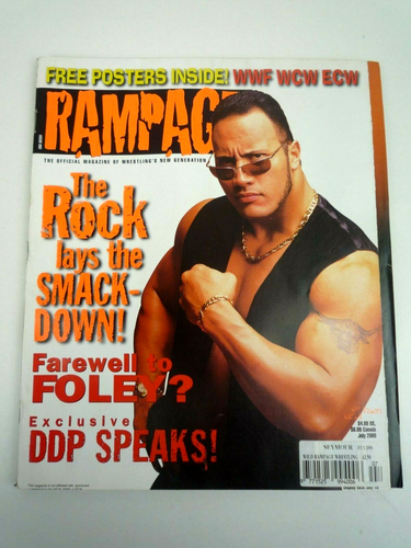 REVISTA DE LUCHA LIBRE RAMPAGE JULIO 2000 CON PÓSTER DESPLEGABLE GIGANTE TORRIE WILSON - Imagen 2 de 5