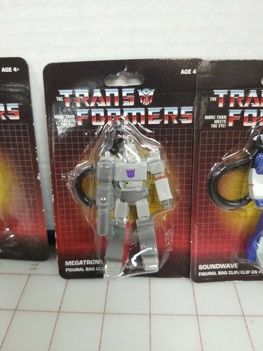Transformers G1 Key Chain Bag Clip Optimus Prime Megatron Bumblebee Soundwave A4 - Picture 4 of 6