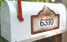 Mailbox Magnet (Partial Cover) Acorns & Oak Leaves Custom Address & Street 